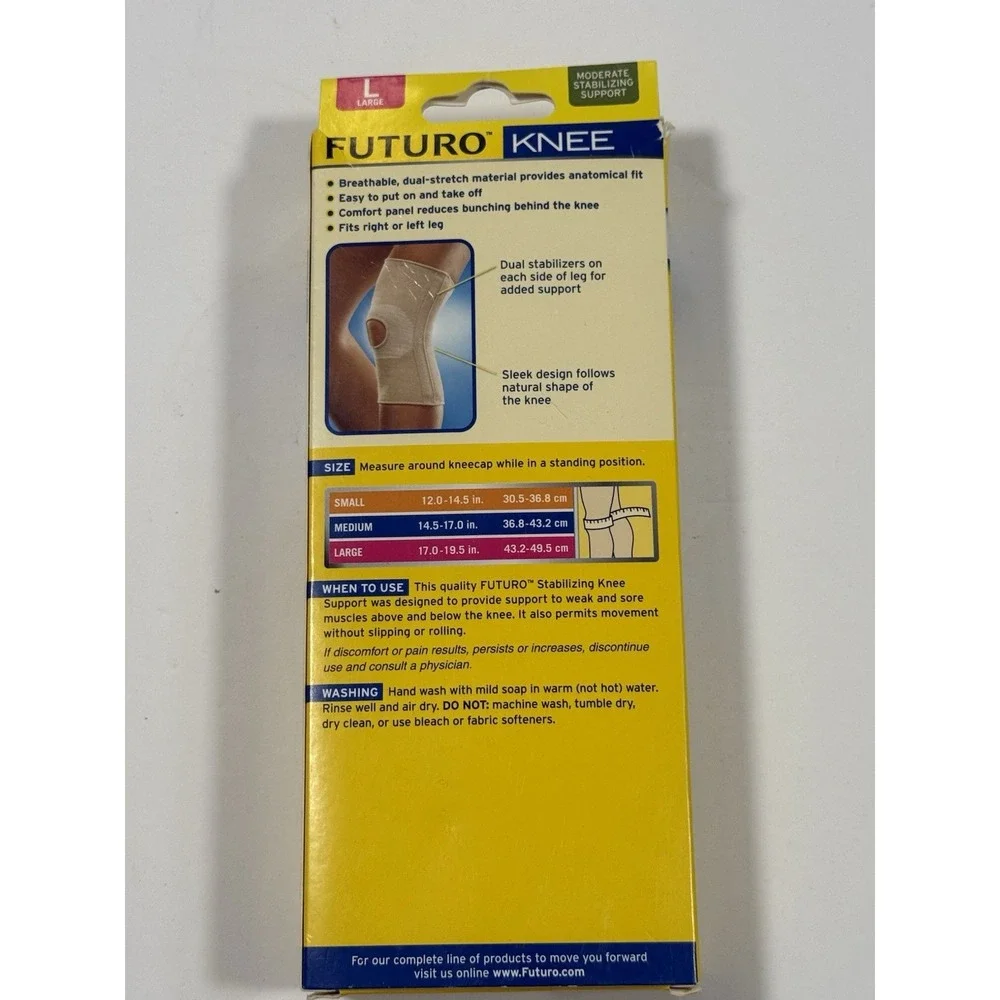 Futuro Stabilizing Knee Brace Dual Side Stabilizers   L
